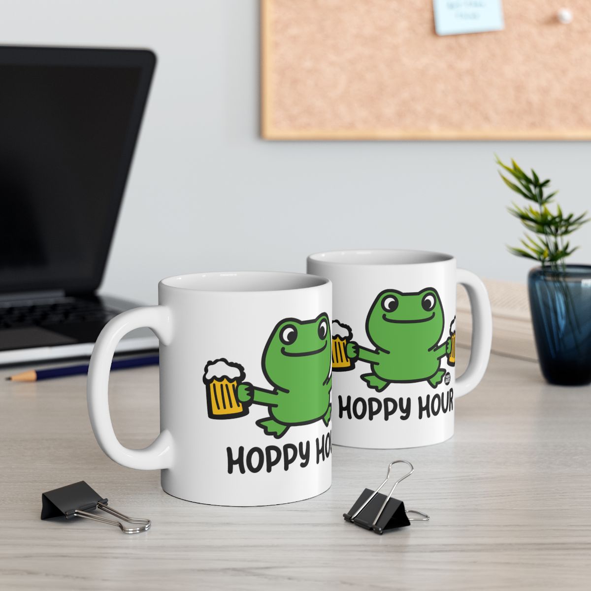 Hoppy Hour Frog Design Mug for Coffee and Tea Lover