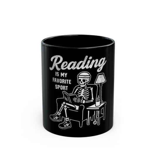 Reading is My Favorite Sport Skeleton Mug