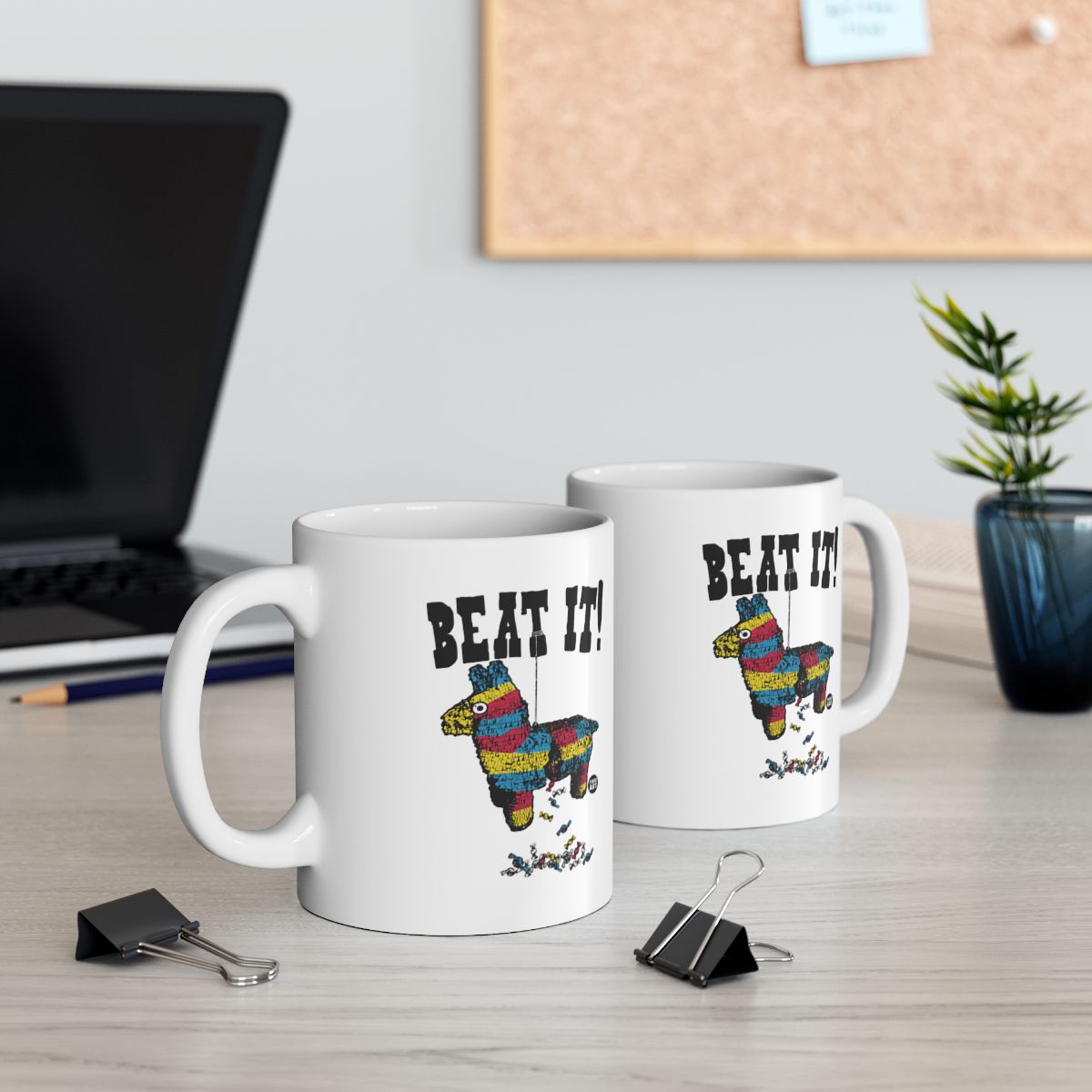 Beat It Colorful Pinata Design Coffee Mug