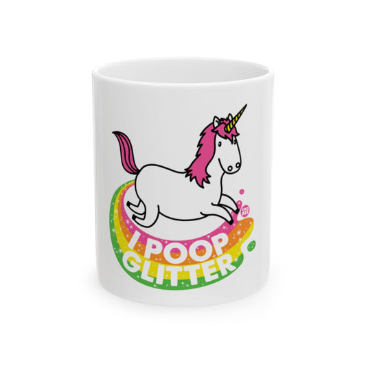 I Poop Glitter Unicorn Mug Colorful Design Fun Gift