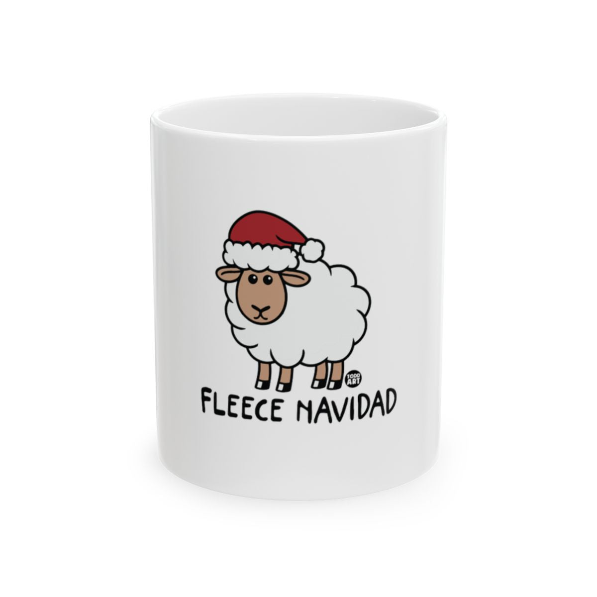 Festive Fleece Navidad Sheep Santa Christmas Mug