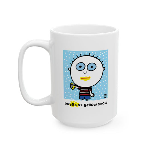 Boys Eat Yellow Snow Large White Coffee Mug