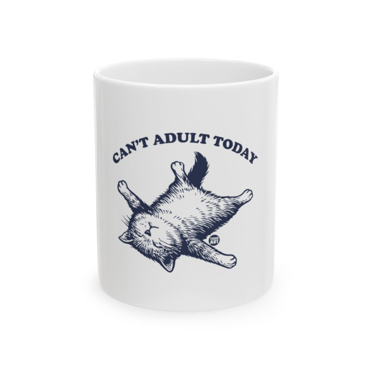 Can't Adult Today Cat Print Mug Product