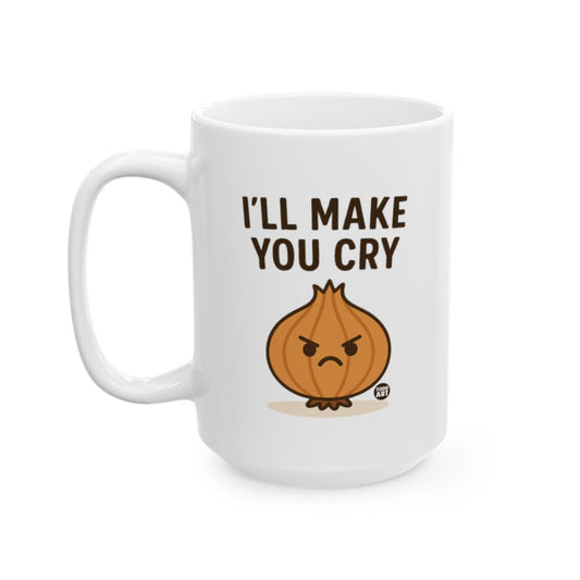Funny I'll Make You Cry Onion Illustration Mug