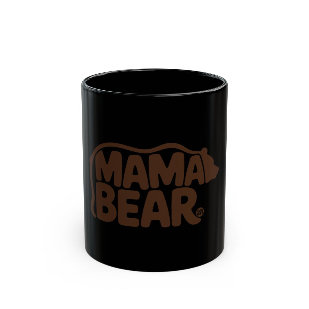 Mama Bear Text Graphic On Black Mug
