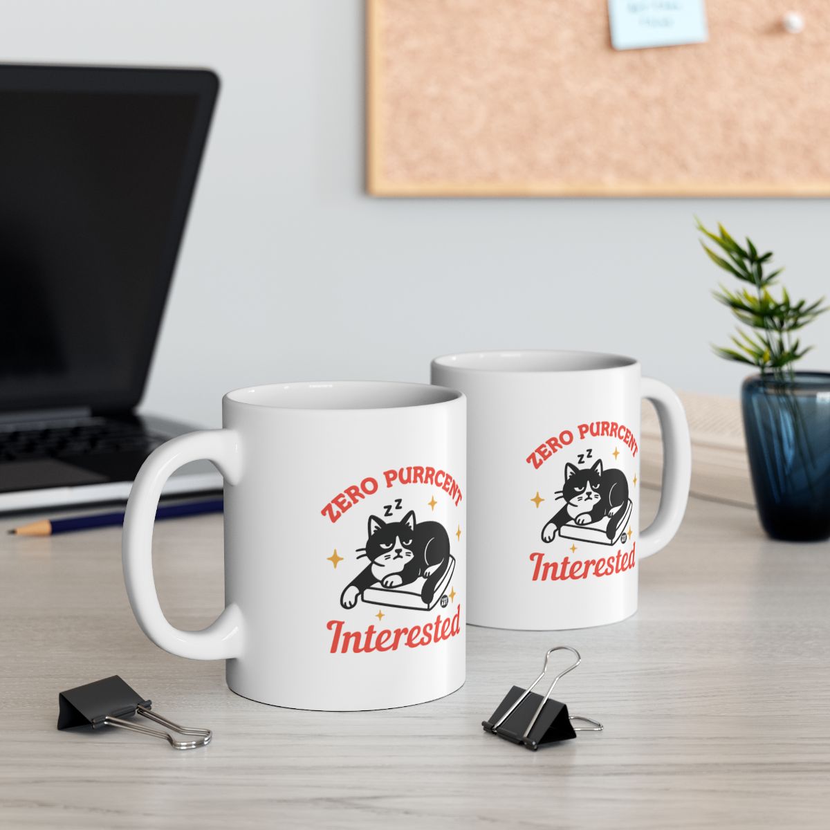 Zero Purrcent Interested Cat Coffee Mug Product