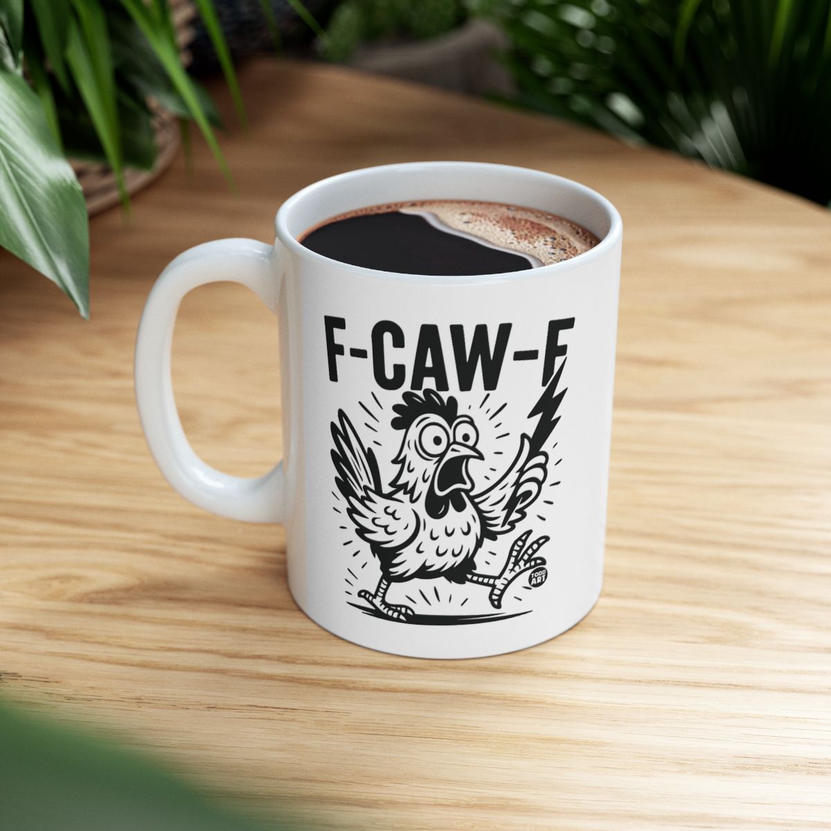 F-CAW-F Funny Chicken Print Coffee Mug