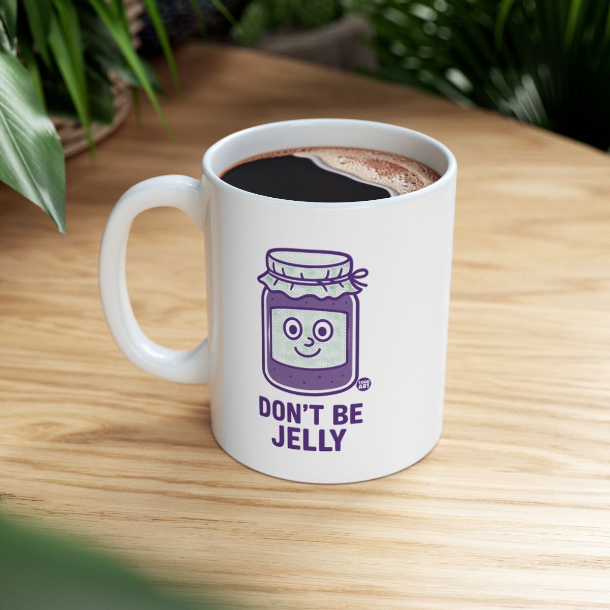 Don't Be Jelly Cute Smiling Jam Character Mug