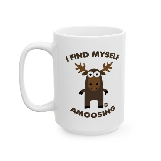 I Find Myself Amoosing Funny Moose Design Mug