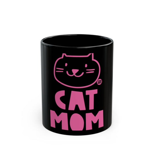 Cat Mom Cute Kitty Design Black Mug Product