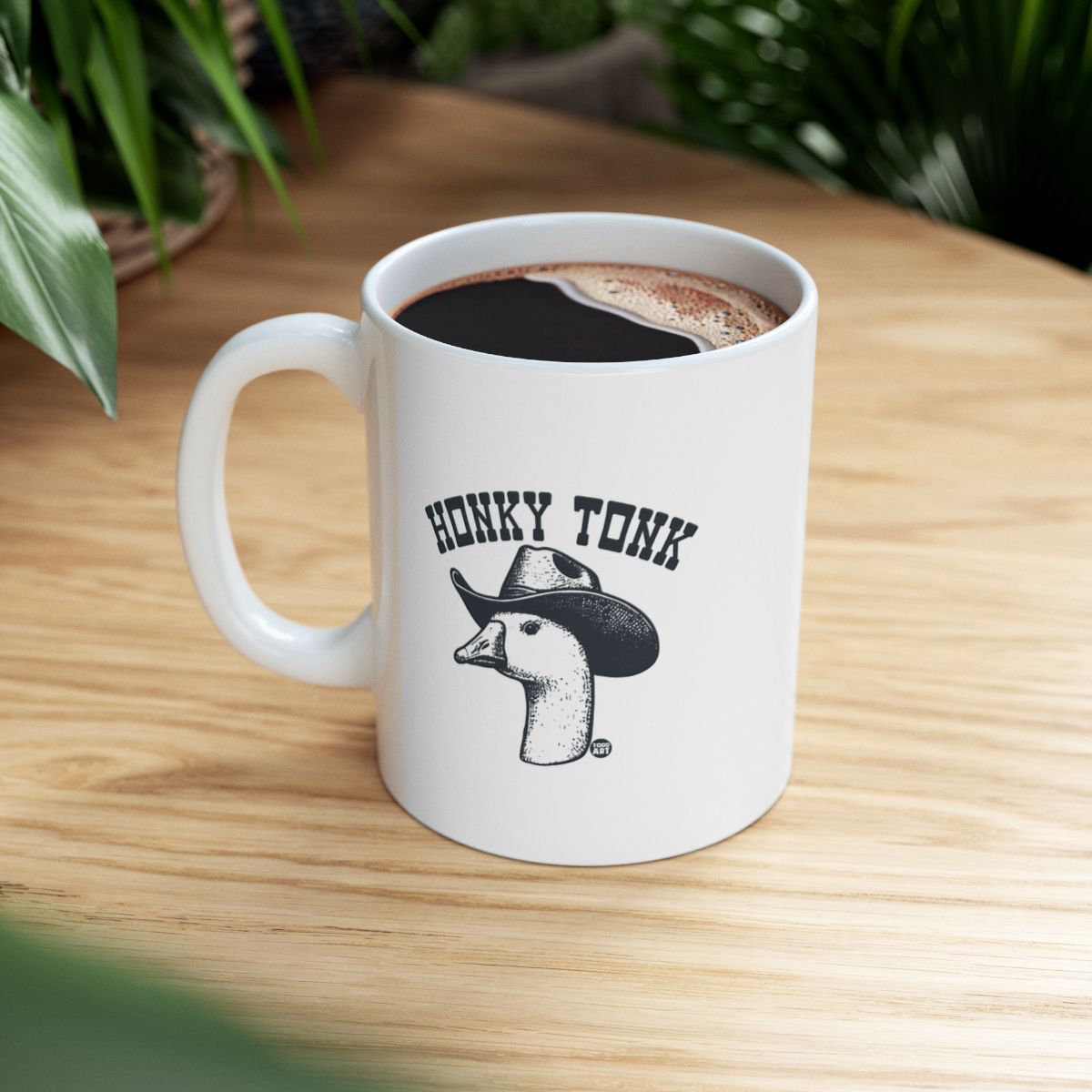 Honky Tonk Goose with Cowboy Hat Graphic Mug