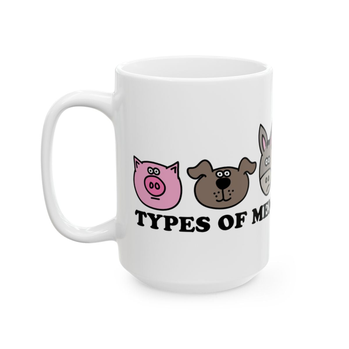 Fun Animal Faces Types of Meat Mug