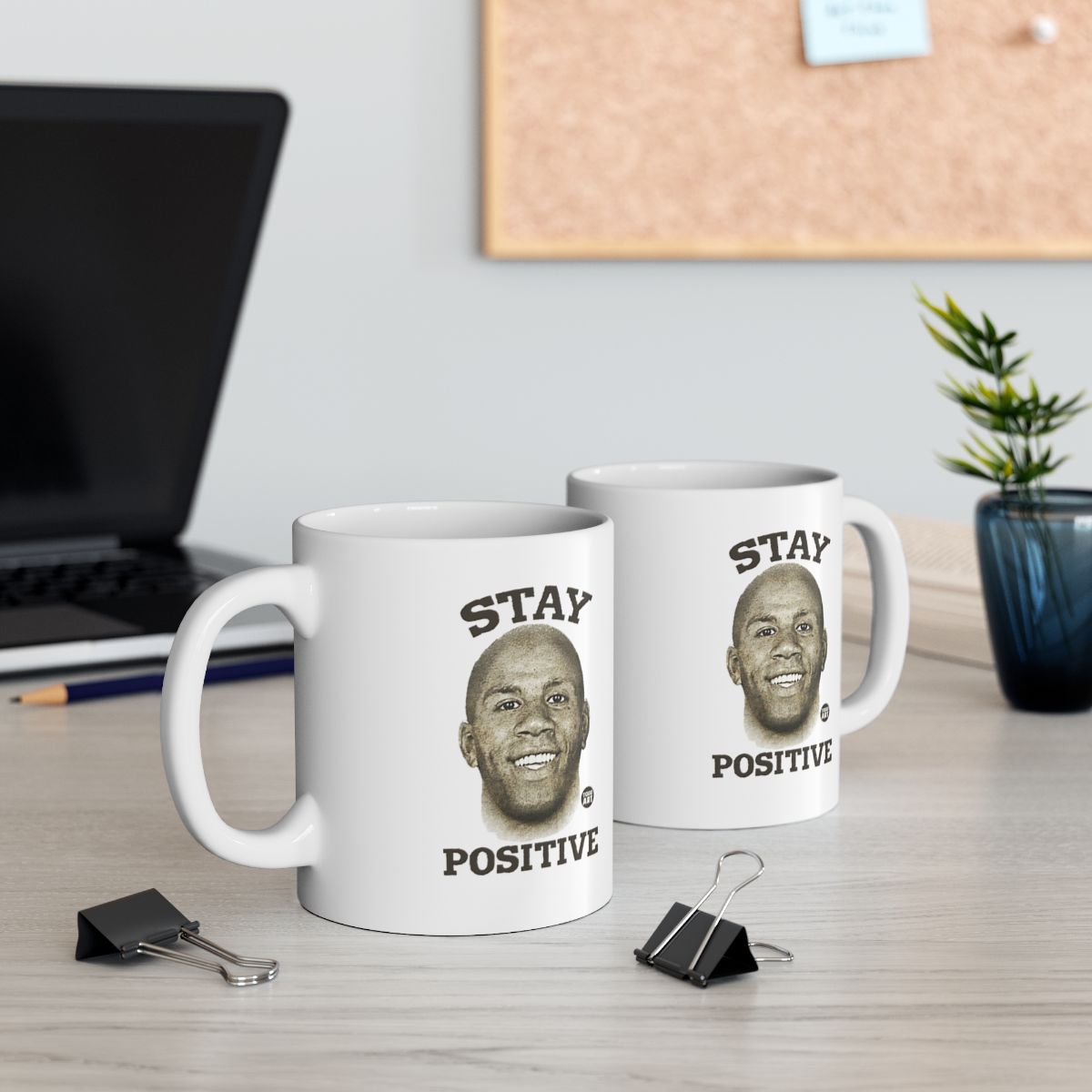 Stay Positive Graphic Design Mug for Motivation