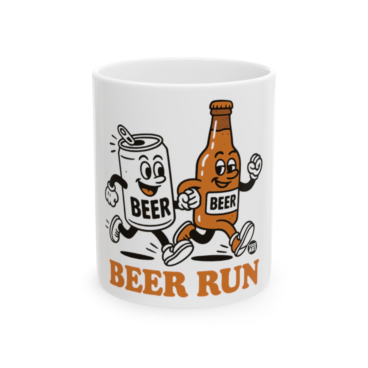 Beer Run Design Comical Mug for Beer Enthusiasts
