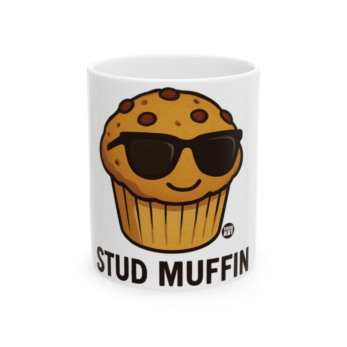 Stud Muffin Cartoon With Sunglasses Coffee Mug