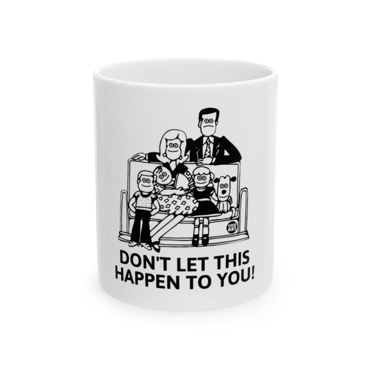 Family Cartoon Print Don't Let This Happen Mug