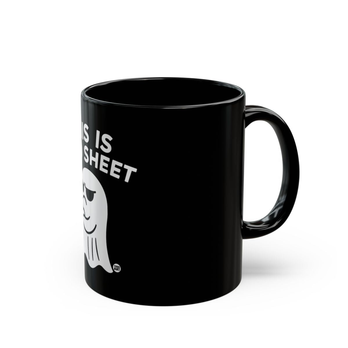 Funny Ghost Meme Black Coffee Mug