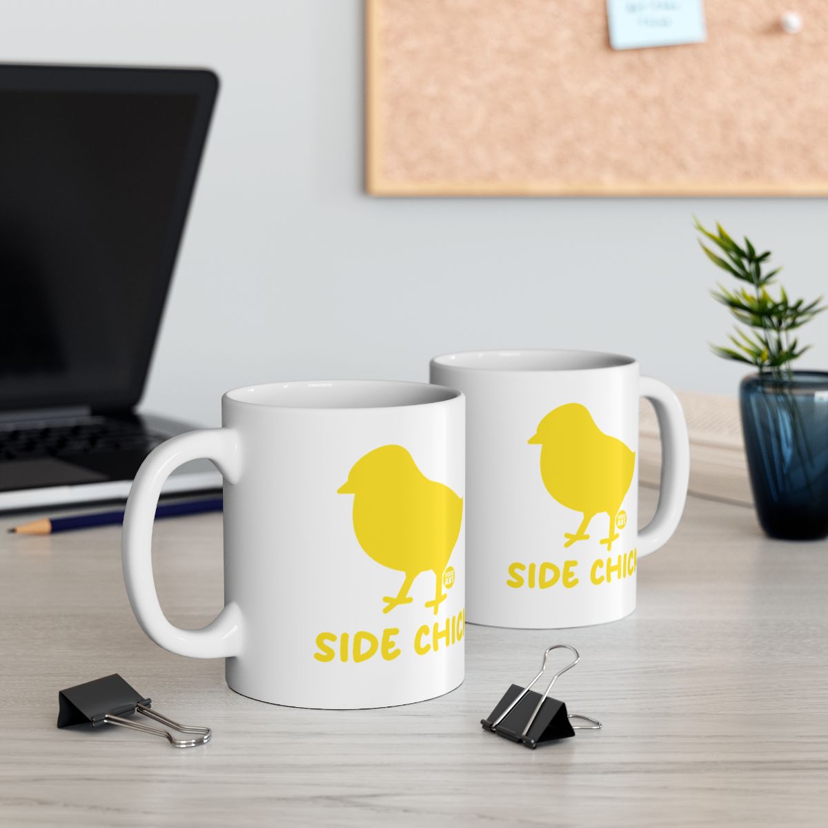 Funny Side Chick Mug Set for Home or Office Use