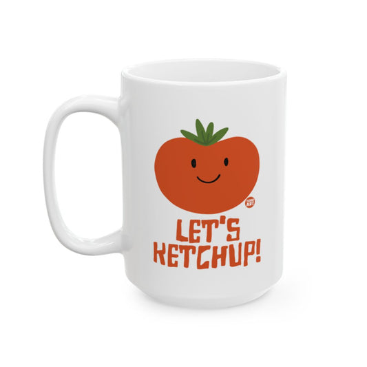 Let's Ketchup Tomato Design Mug for Fun Drinks