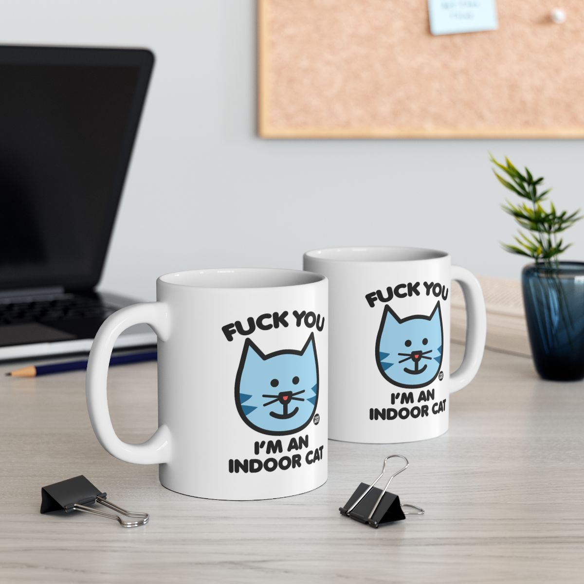 Fuck You I'm an Indoor Cat Design Coffee Mug Gift
