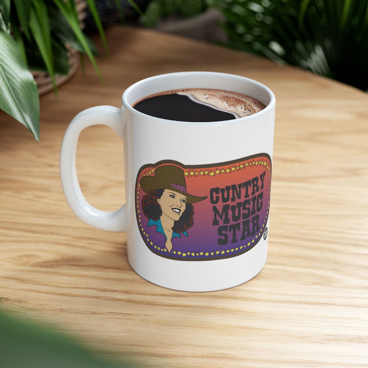Country Music Star Mug Colorful Retro Design Gift