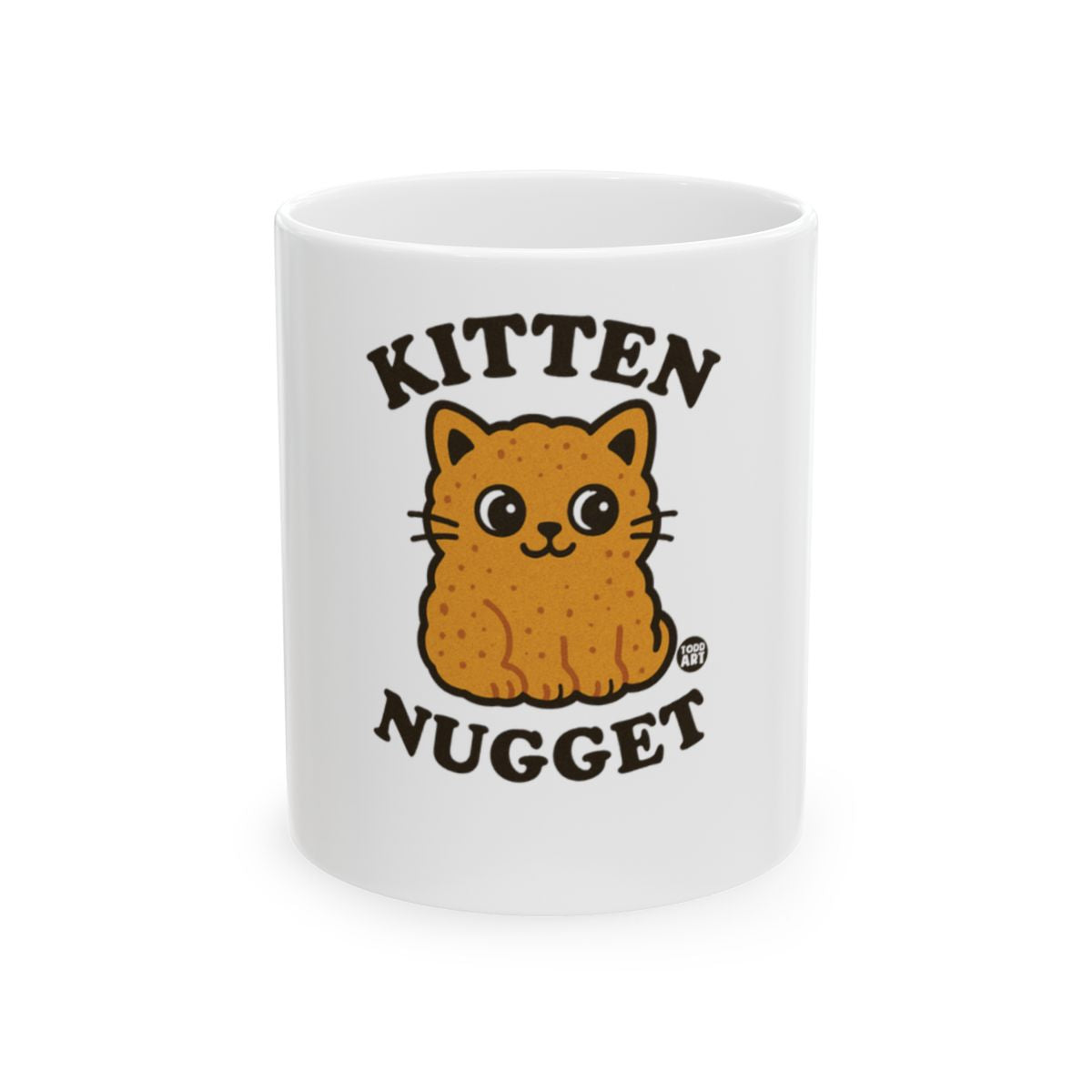 Kitten Nugget White Coffee Mug with Cute Design