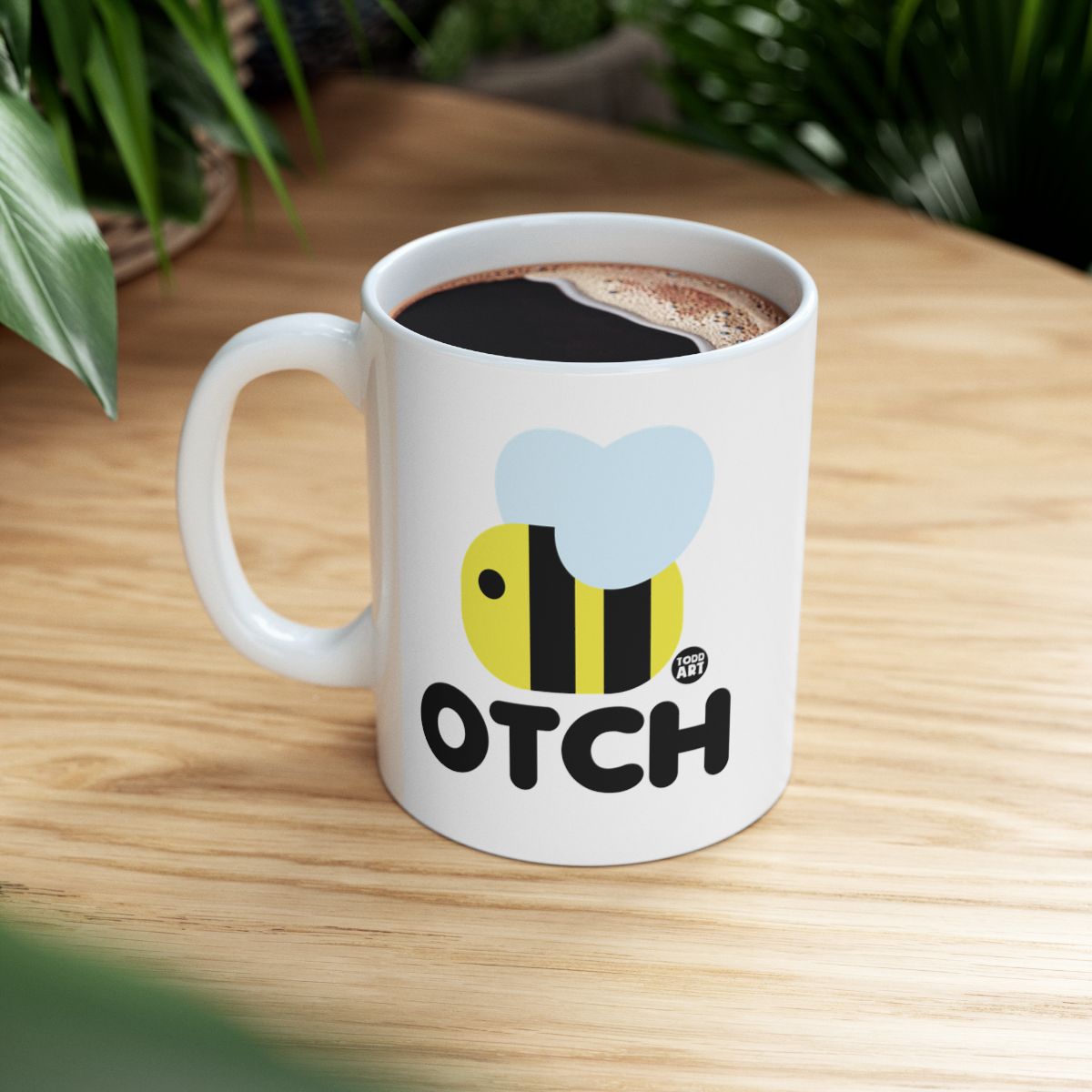 OTCH Bee Mug Cute Coffee and Tea Drinking Cup