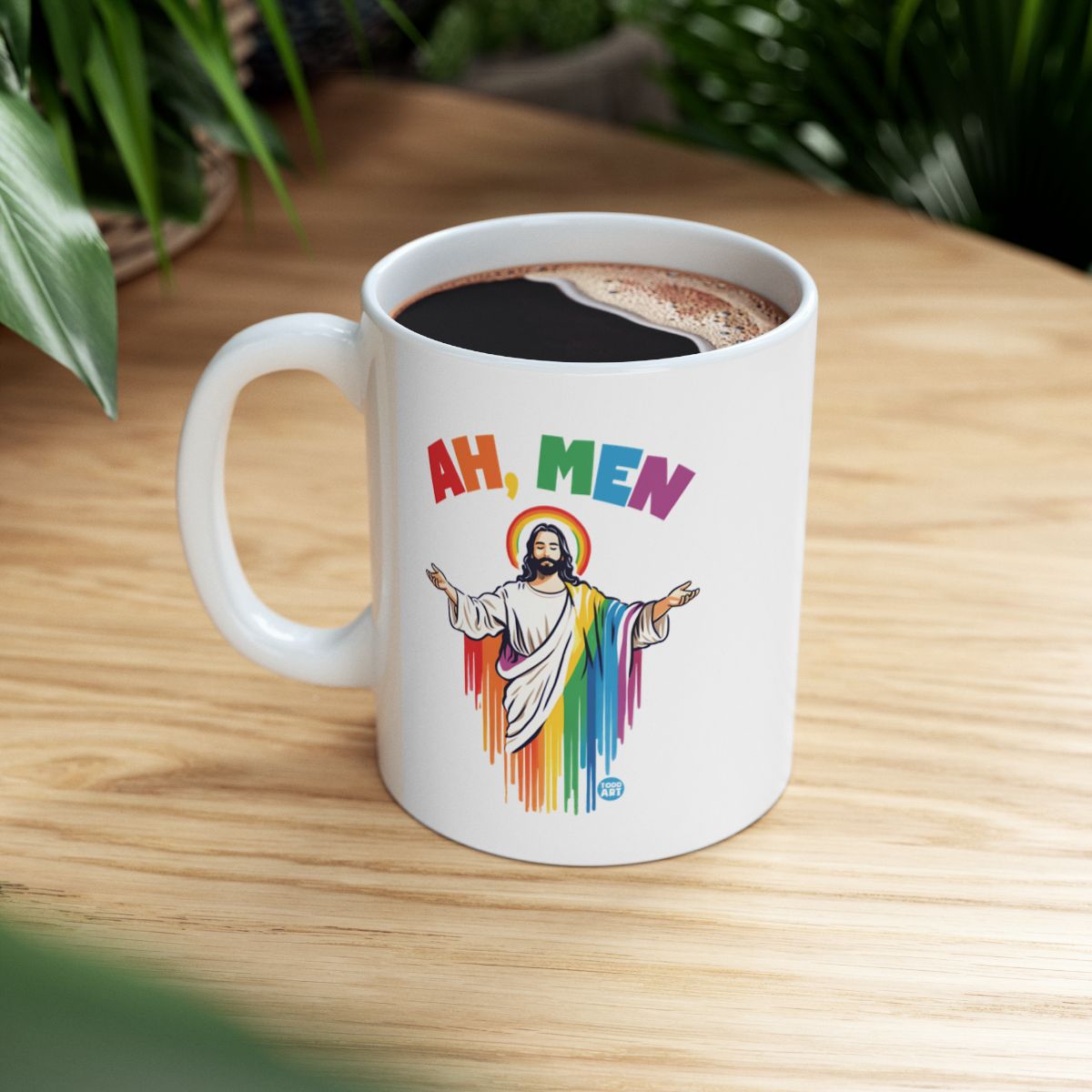 AH MEN Jesus Rainbow Mug for Your Morning Coffee