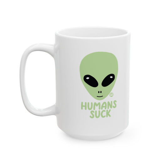 Alien Head Humans Suck Funny Mug  - Perfect Gift