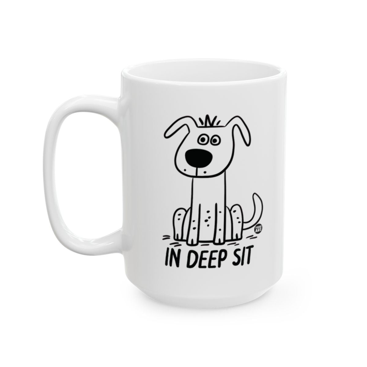 In Deep Sit Dog Print Ceramic Mug for Coffee Lovers