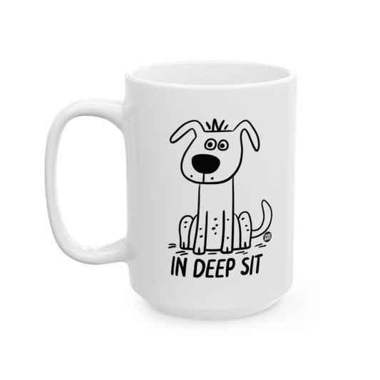 In Deep Sit Dog Print Ceramic Mug for Coffee Lovers