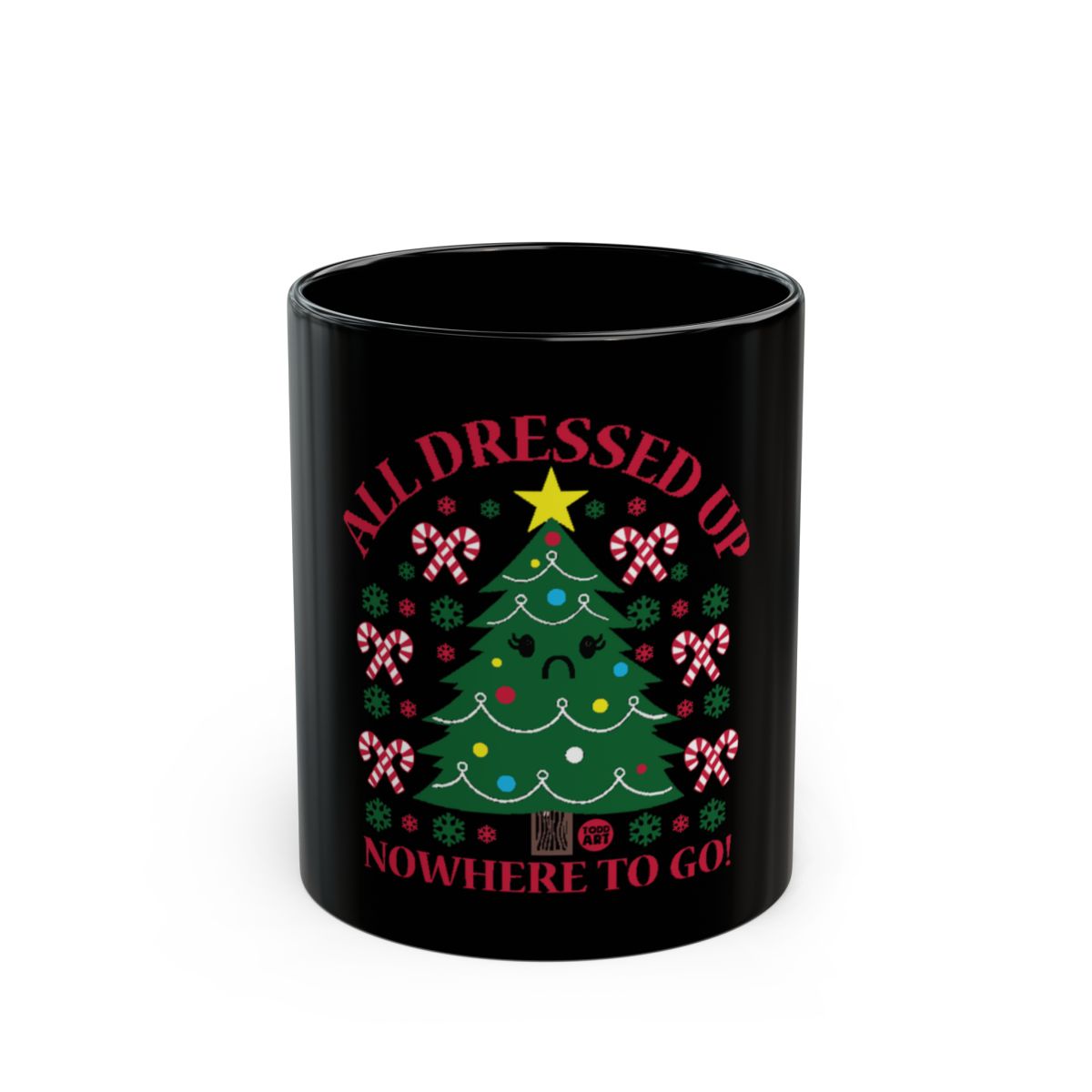 All Dressed Up Nowhere To Go Christmas Mug