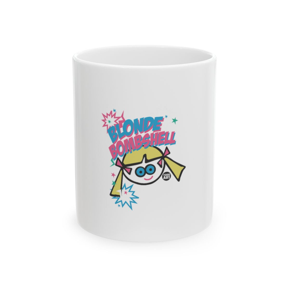 Retro Style Blonde Bombshell Cartoon Mug