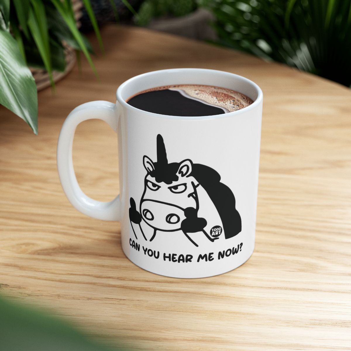 Can You Hear Me Now Unicorn Design Mug