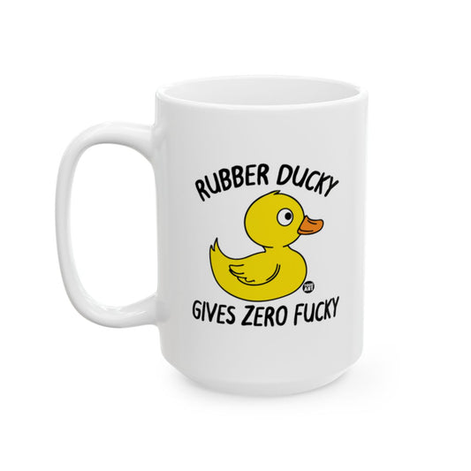Rubber Ducky Gives Zero Fucky Mug for Novelty Drinkware