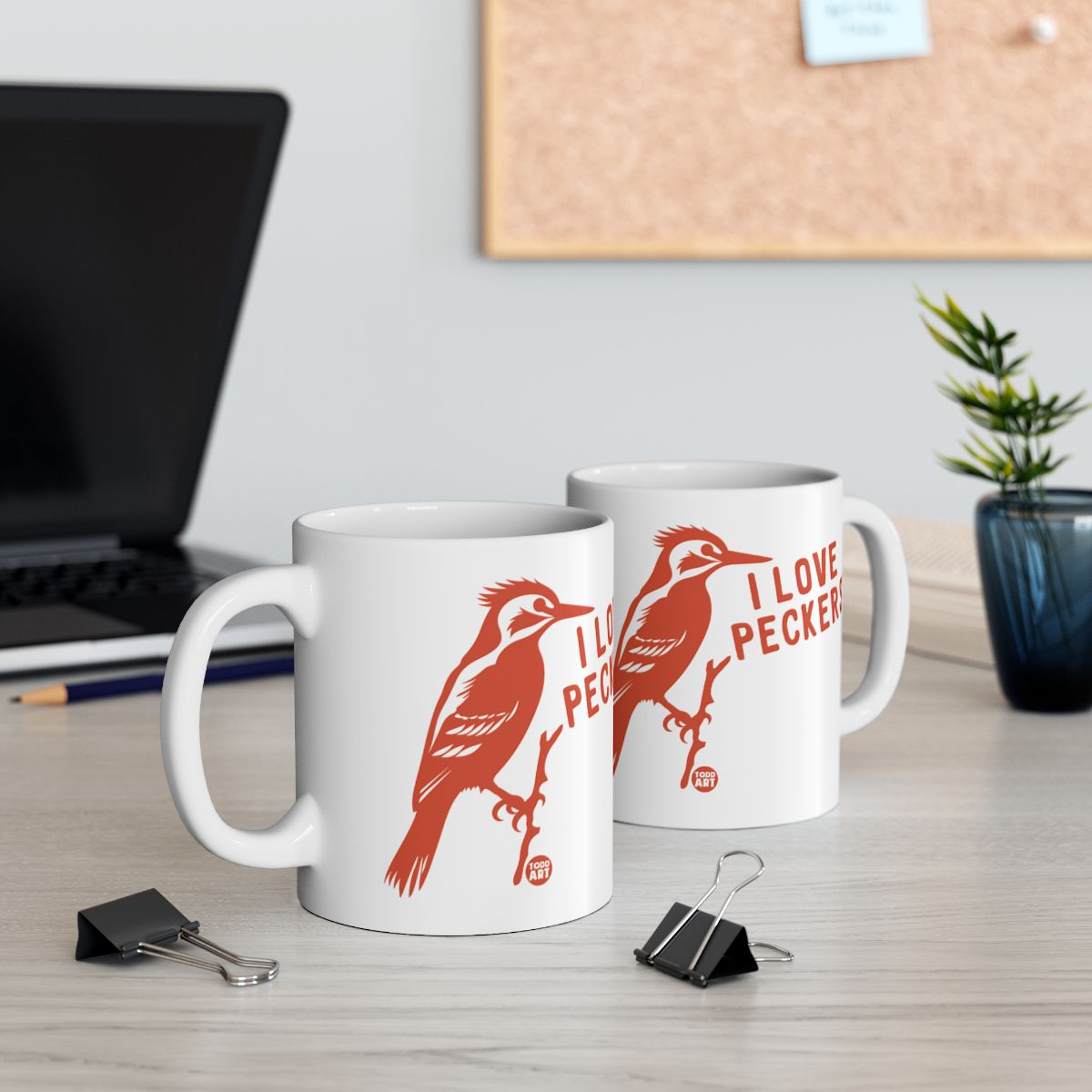 I Love Peckers Mug with Bird Design Perfect Gift