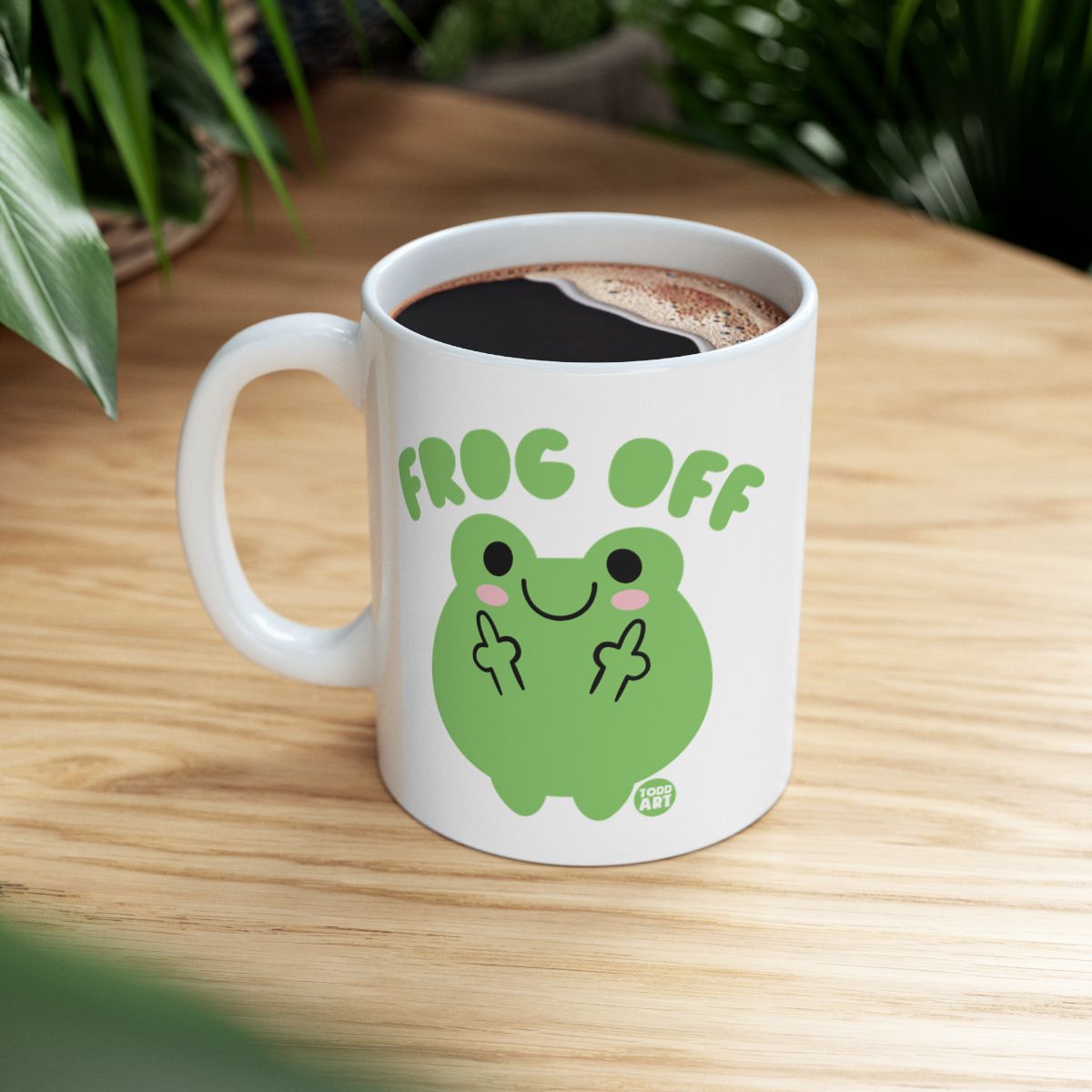 Frog Off Adorable Green Frog Coffee Mug