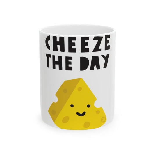 Cheeze The Day Cute Smiling Cheese Mug
