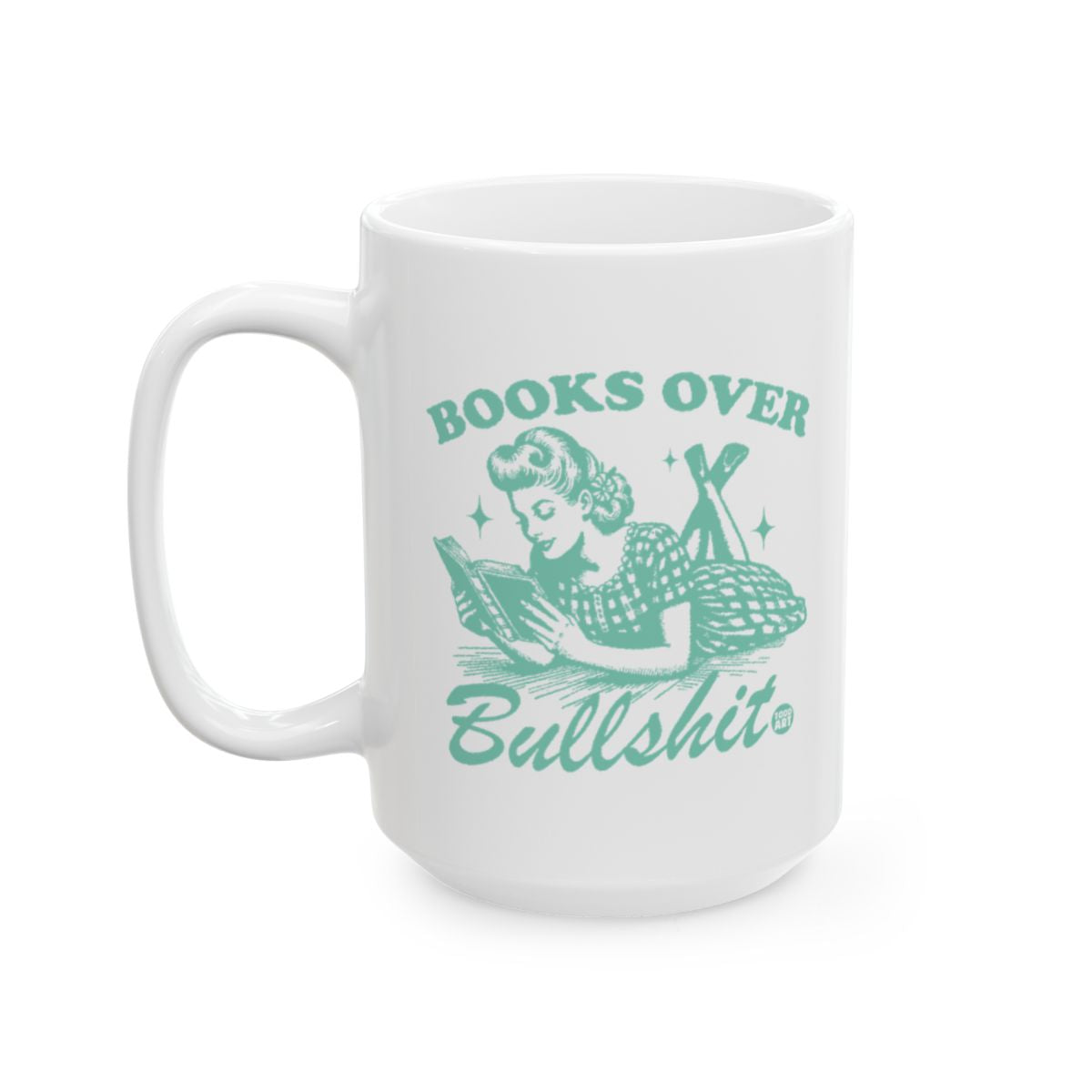 Books Over Bullshit Vintage Graphic Mug