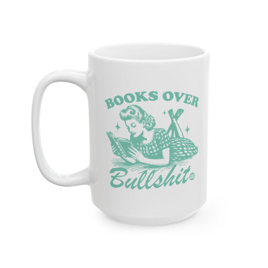 Books Over Bullshit Vintage Graphic Mug