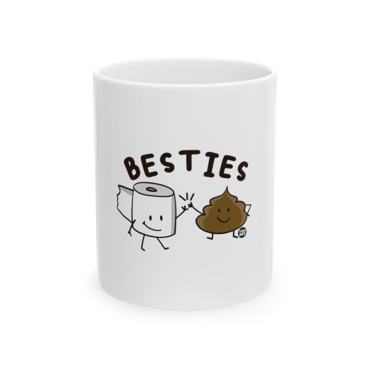 Funny Besties Novelty Mug with Cute Cartoon Characters