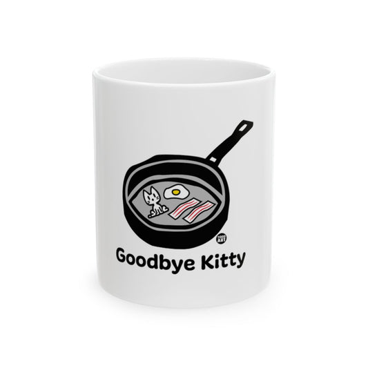 Goodbye Kitty with Frying Pan Design Mug