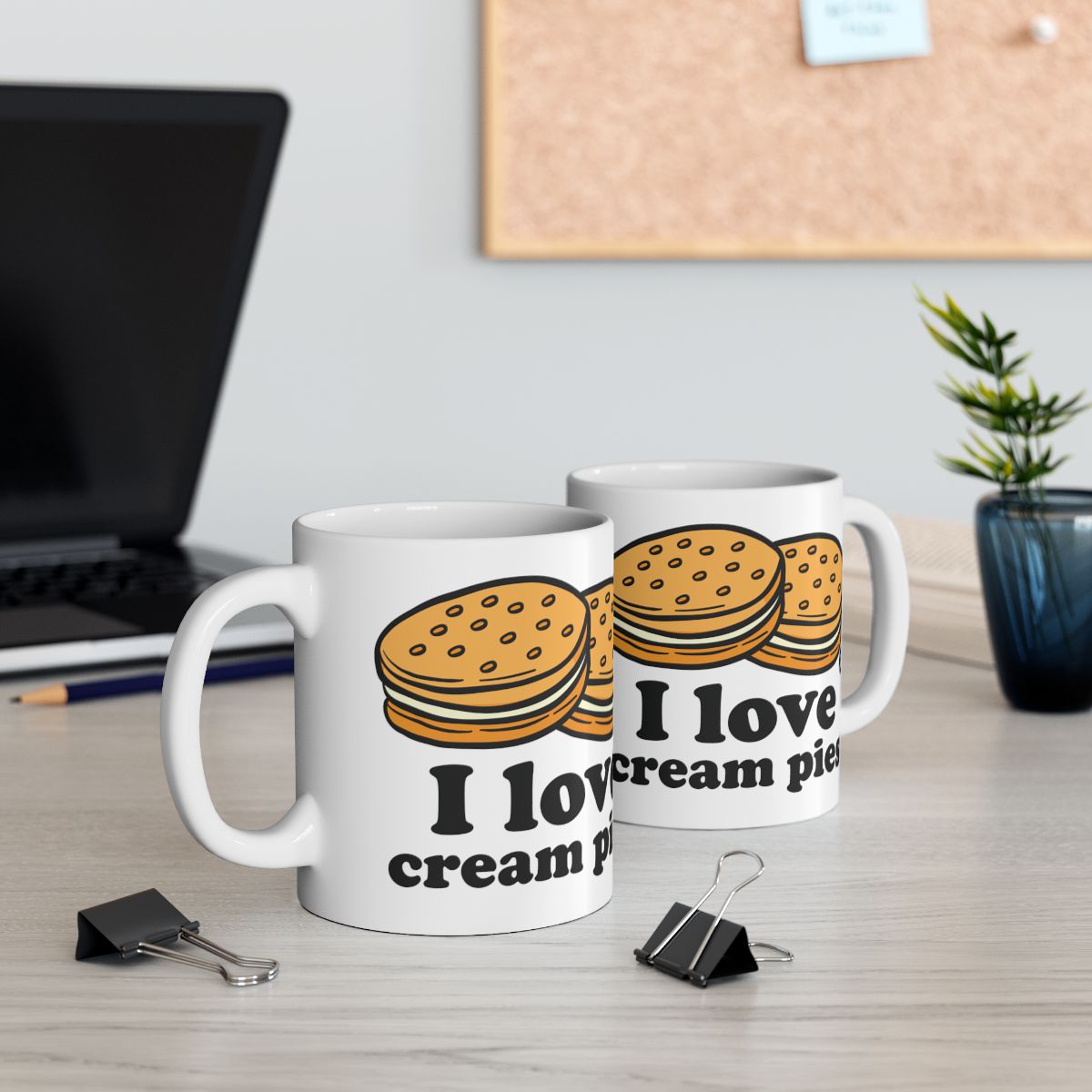 I Love Cream Pies Mug for Office Desk Decor