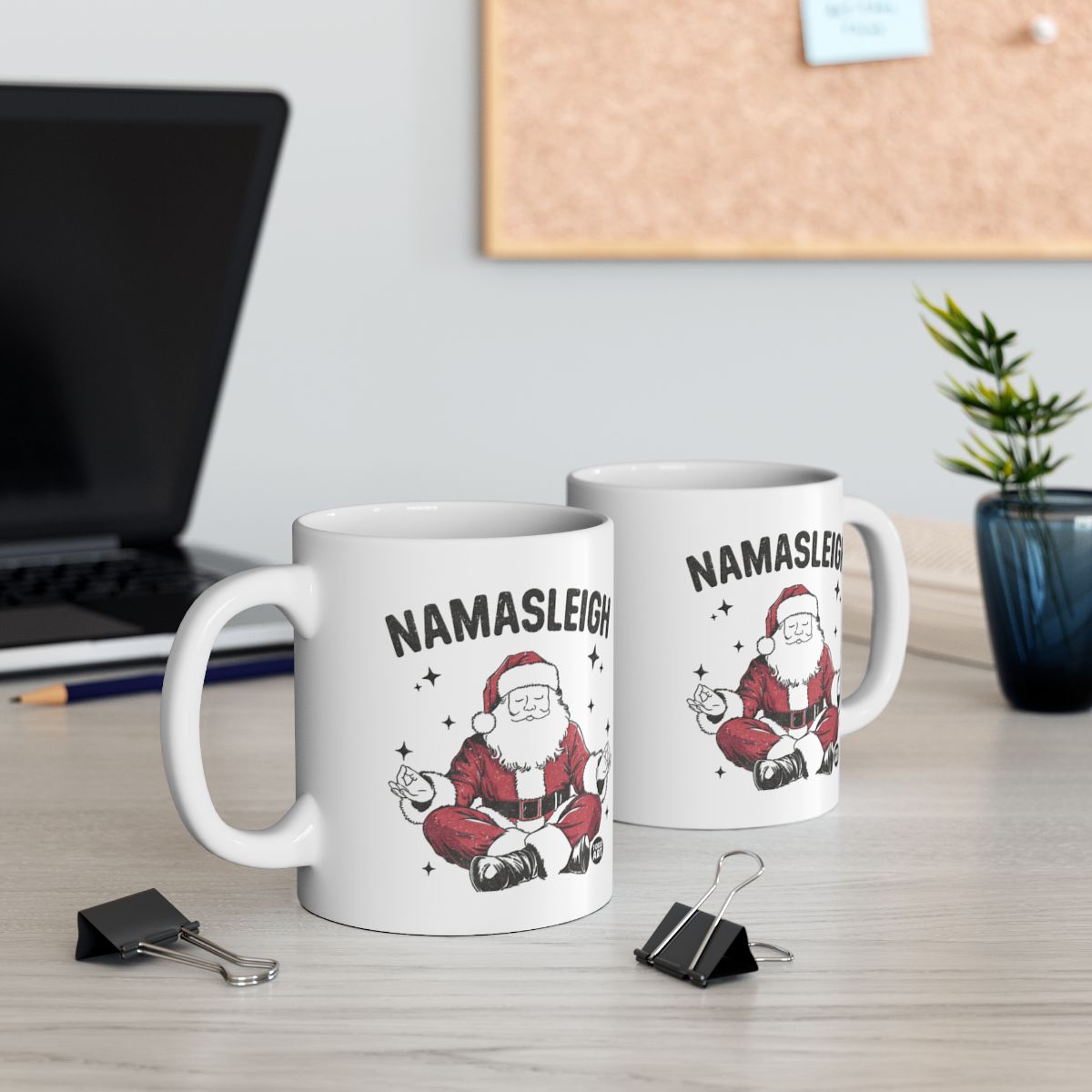 Namasleigh Santa Claus Meditating Christmas Mug