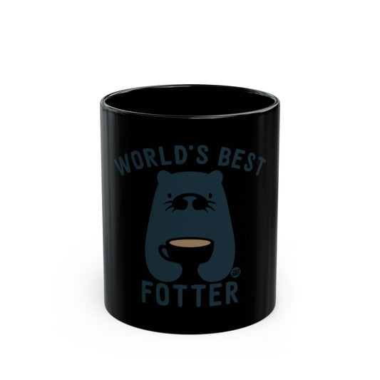 World's Best Foter Black Otter Coffee Mug