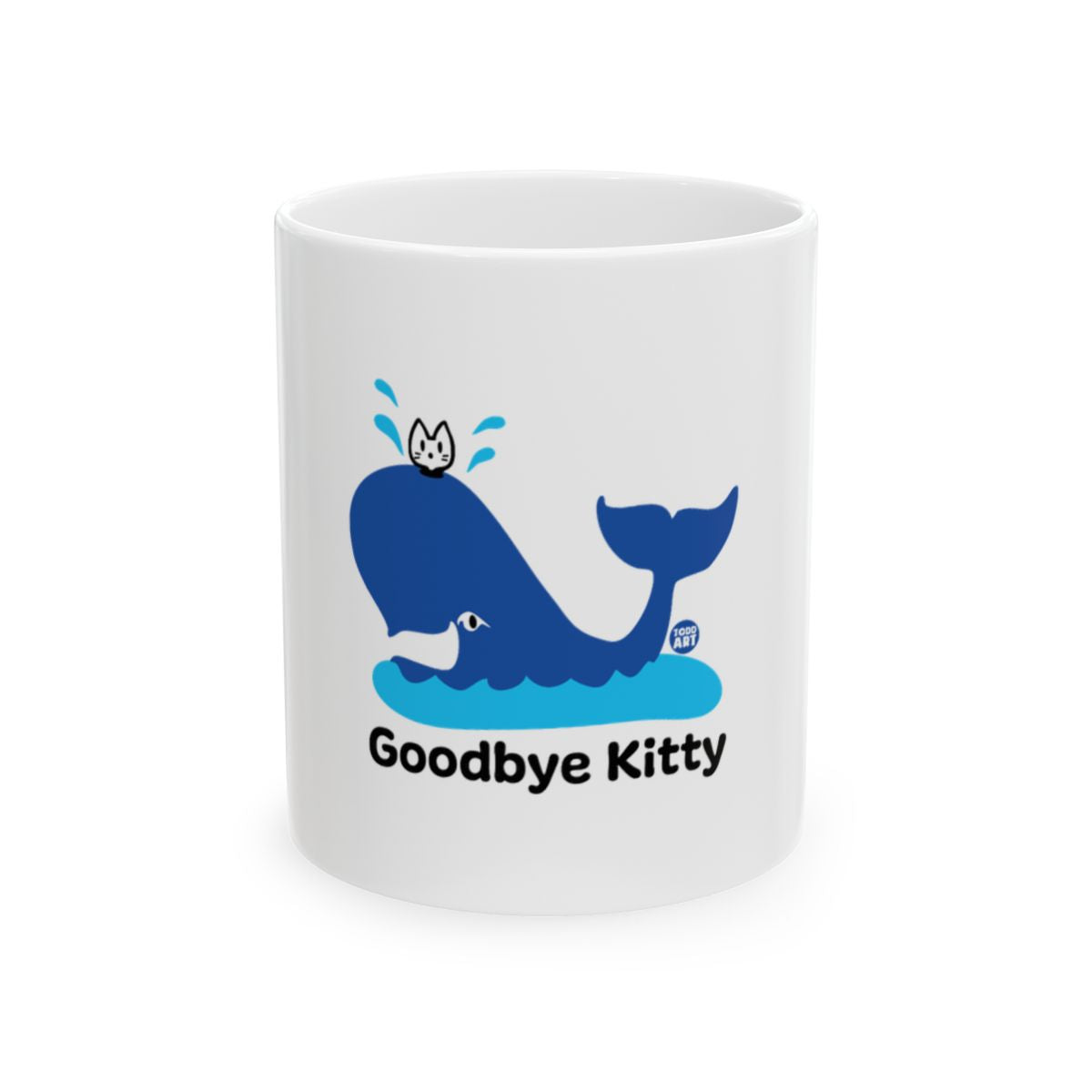 Goodbye Kitty Whale Design White Mug