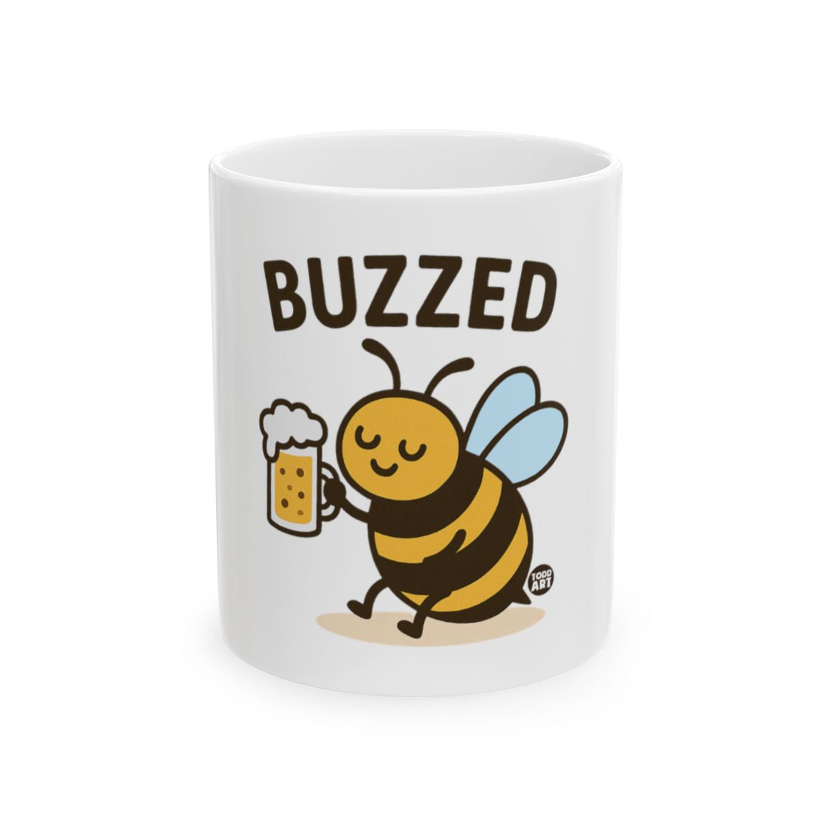 Buzzed Bee Drinking a Beer Funny Coffee Mug