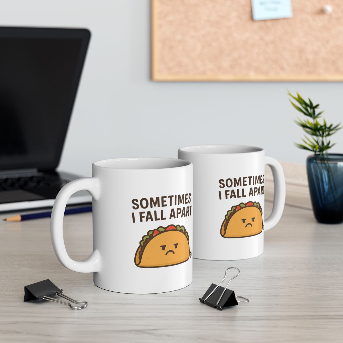 Sometimes I Fall Apart Funny Taco Graphic Mug