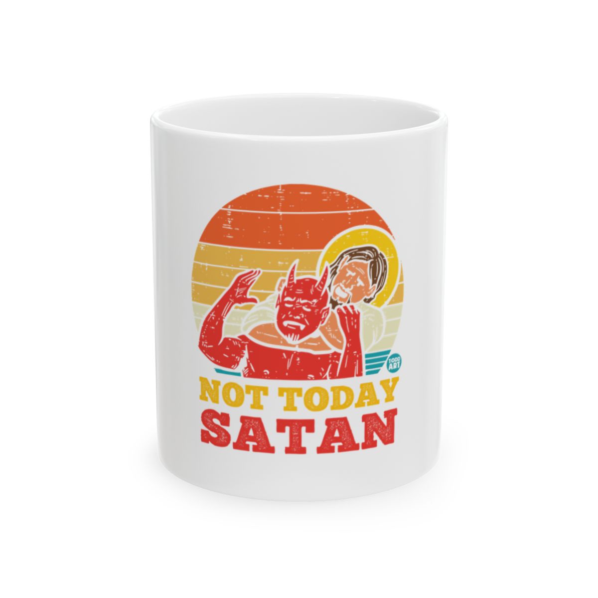 Retro Not Today Satan Humorous Coffee Mug