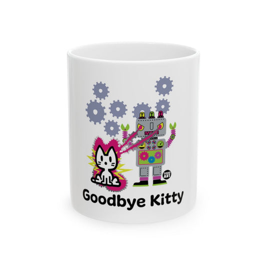 Goodbye Kitty Robot and Cat Design Mug
